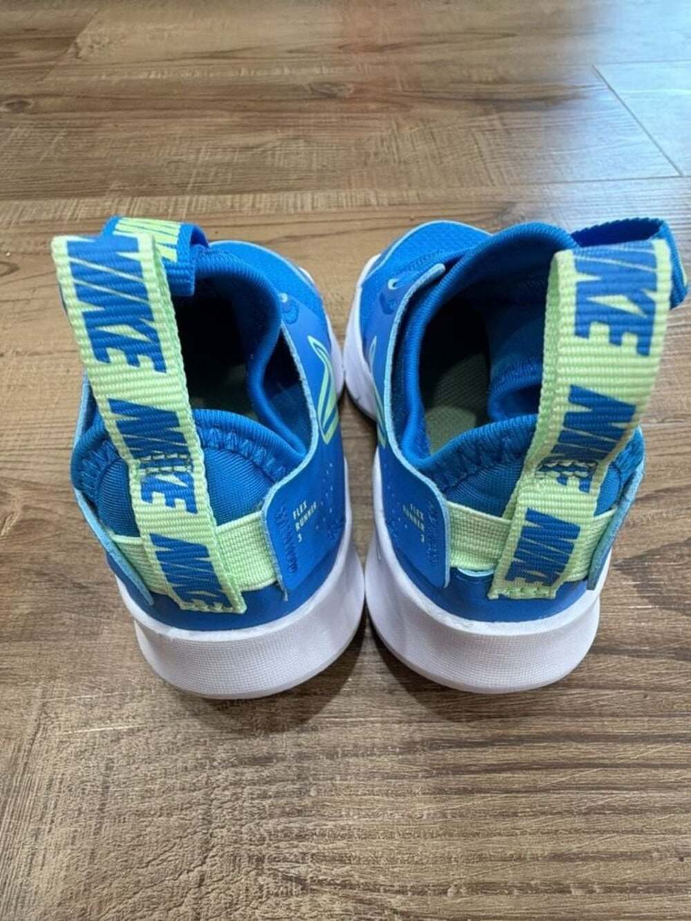 Nike Flex Runner 3 Toddler Shoes - Photo Blue/Vapour Green - Picture 6 of 7
